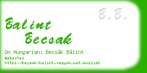 balint becsak business card